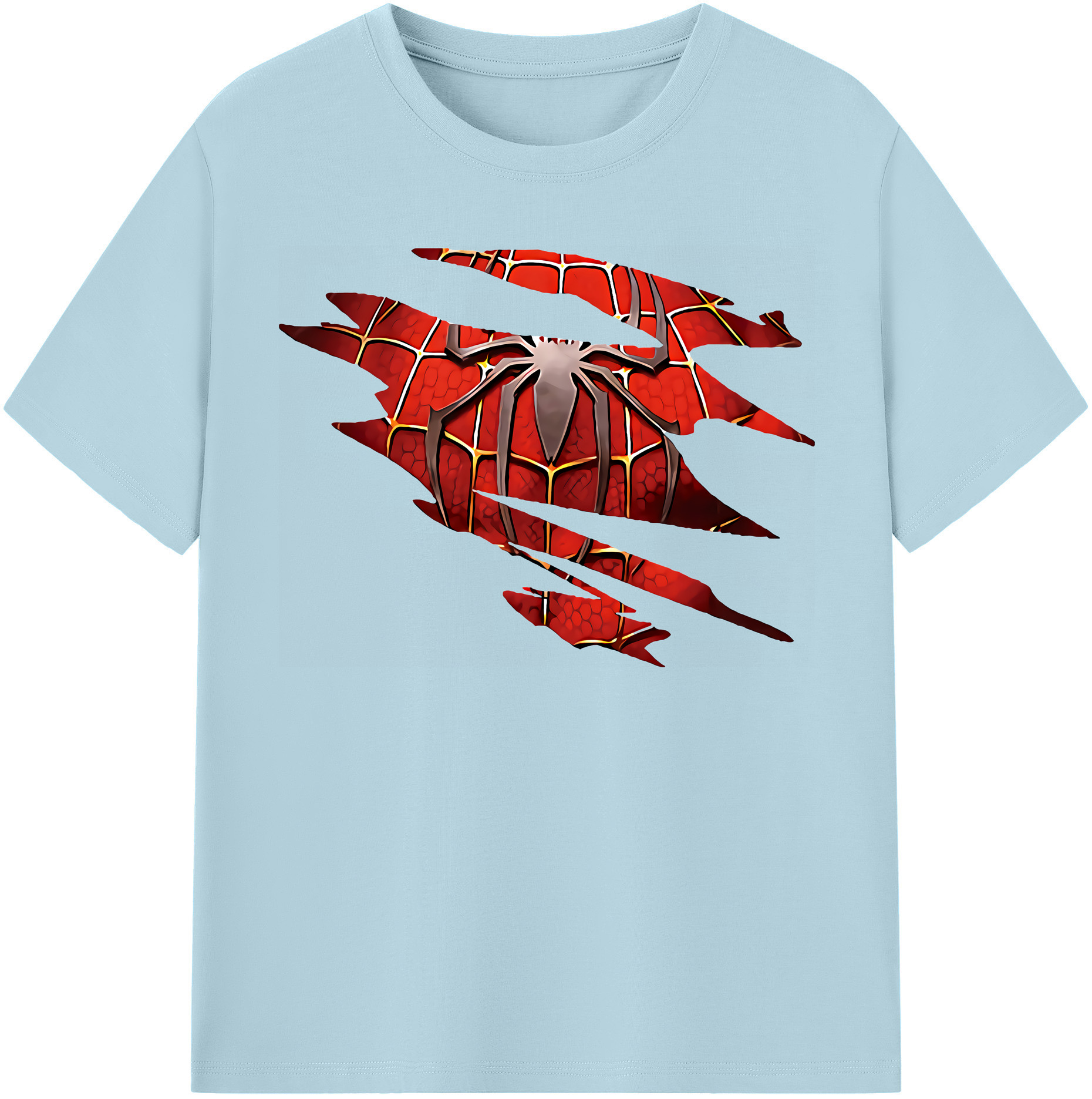 （画像用） Spider Man スパイダーマン 綿100％半袖Tシャツ（フロントプリント）